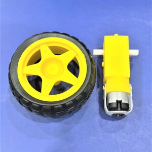 Alternative view of Động cơ ( mô tơ ) giảm tốc vàng + bánh xe 3v - 9v