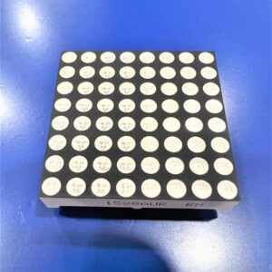 Led Ma Trận 8x8 3.75mm 1588AURRM 38X38mm chân khuyết 18 chân Anode Dương chung màu đỏ điểm tròn