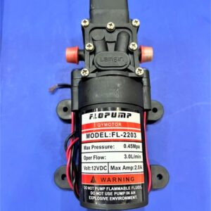 Alternative view of MÔ TƠ BƠM 12VDC MAX AMPE 2.0A OPER FLOW 3L/MIN MAX PRESSER 0.45MPA